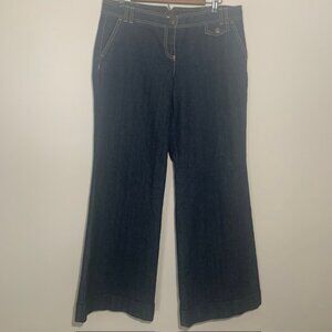 NWOT Loft Women Curvy Boot Cut Dark Wash Jeans - Size 12